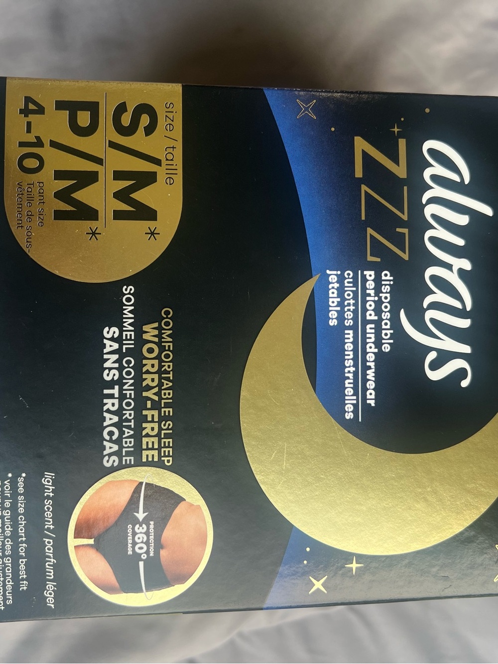 Always Discreet Period Underwear S/M 4-10 Disposable Menstrual Underwear